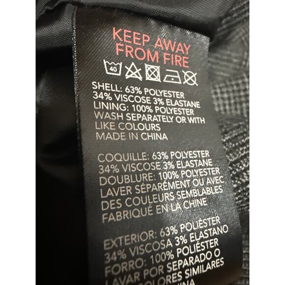 Urban Outfitters Gray Plaid Double Breasted Long Sleeve Blazer Coat Jacket Sz M - Picture 4 of 4